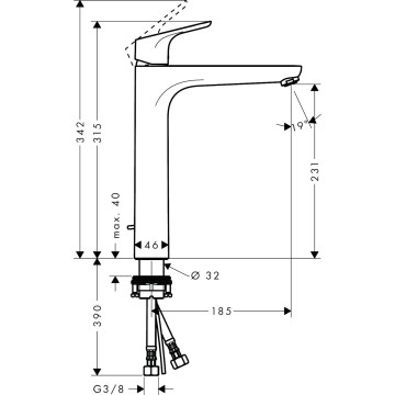 Смеситель для раковин Hansgrohe Focus хром (31531000)