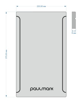 Разделочная доска PLATTE-375, HPL-пластик, Pl375-AN, антрацит, 375х220мм, Paulmark