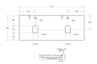 Столешница из керамогранита BelBagno KEP-120-2-MNO Marmo Nero Opaco