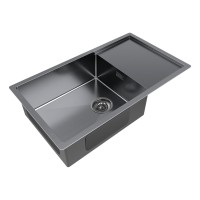 Мойка нерж. сталь GERBERG 78F UNI, PM217844-GM, вороненая сталь, 780х440мм, Paulmark