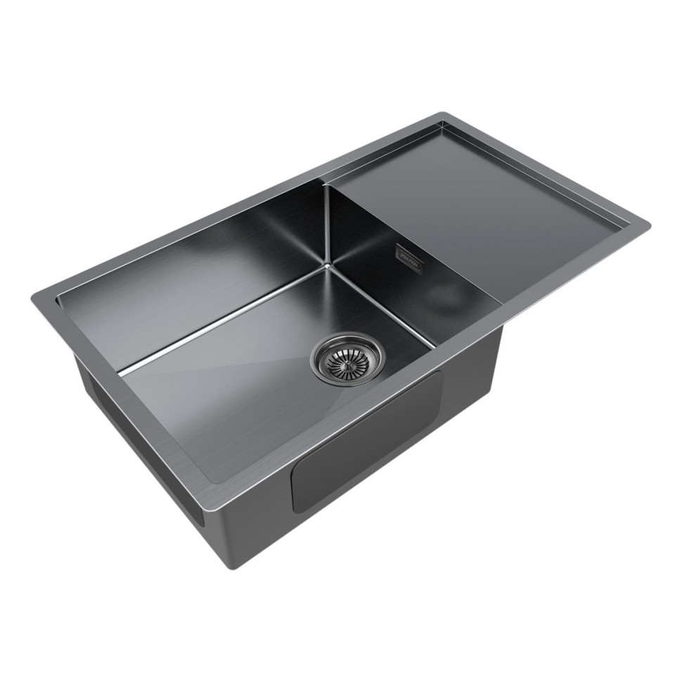 Мойка нерж. сталь GERBERG 78F UNI, PM217844-GM, вороненая сталь, 780х440мм, Paulmark