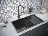 Мойка нерж. сталь GERBERG 78F UNI, PM217844-GM, вороненая сталь, 780х440мм, Paulmark