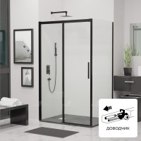 Душевой уголок RGW 120х80х195 см LE-41B LE-12B + Z-050-2B Прямоуг., Чёрный, Прозрачное, 6 мм Easy Clean (34124182-014)