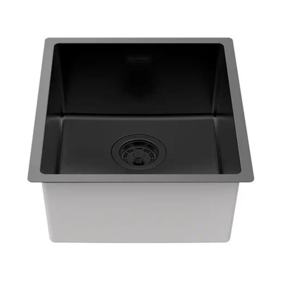 Мойка YUNI 39 UNI, нерж. сталь, YU39-MBN, матовый черный NANO-PVD, 390х440мм, Paulmark