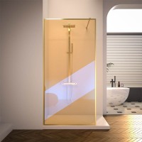 Душевая перегородка Veconi Korato KR-81GC, 800x2000, брашированное золото, хамелеон