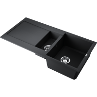 Кухонная мойка Omoikiri Sakaime 100-2-BL Tetogranit/черный