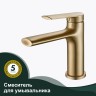 Смеситель Splenka для умывальника S50.10.03 Золотой сатин
