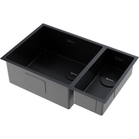 Кухонная мойка Omoikiri Taki 69-2-U/IF-L Side-GB нерж. сталь/графит