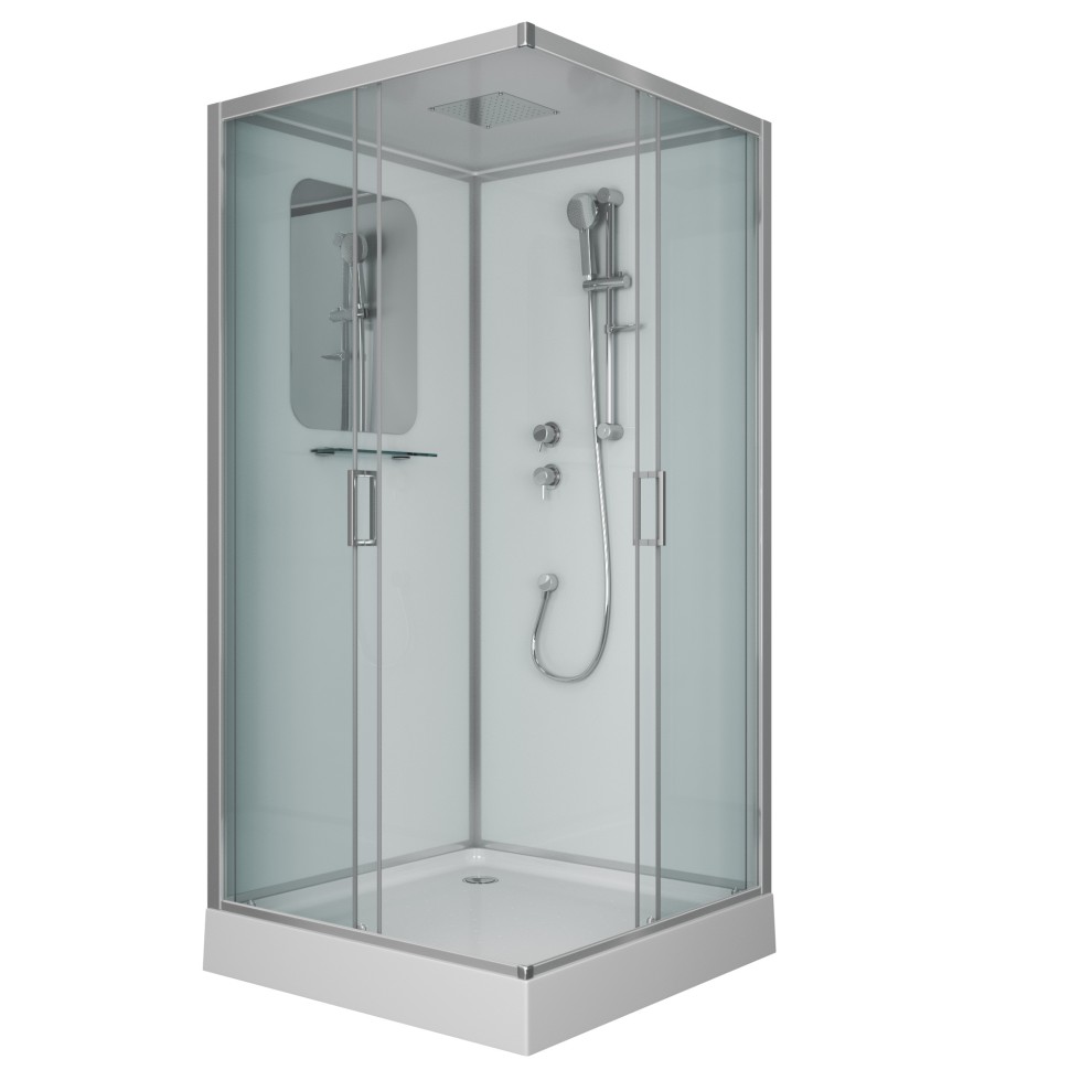 Душевая кабина Niagara Premium NG-6001-01Q (90х90х210) низкий поддон(16 см),стекло прозрачное,4 места