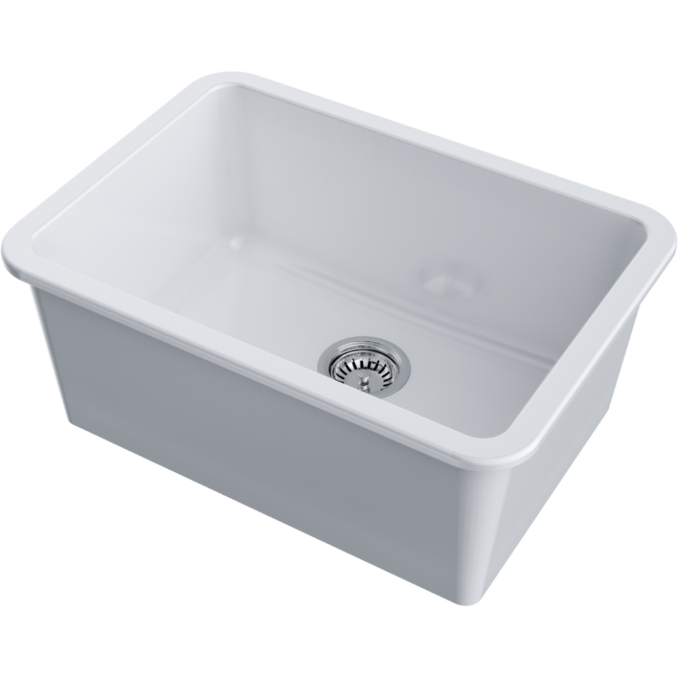 Кухонная мойка Omoikiri Torishima 67-U/I-WH Glossy Natceramic/белый глянцевый