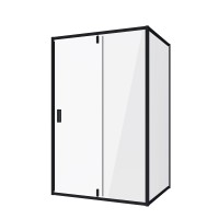 Душевое ограждение Niagara Nova NG-83-11AB-A90B (110х90х195) прямоугольник,черный,дверь распашная,стекло прозрачное,2 места