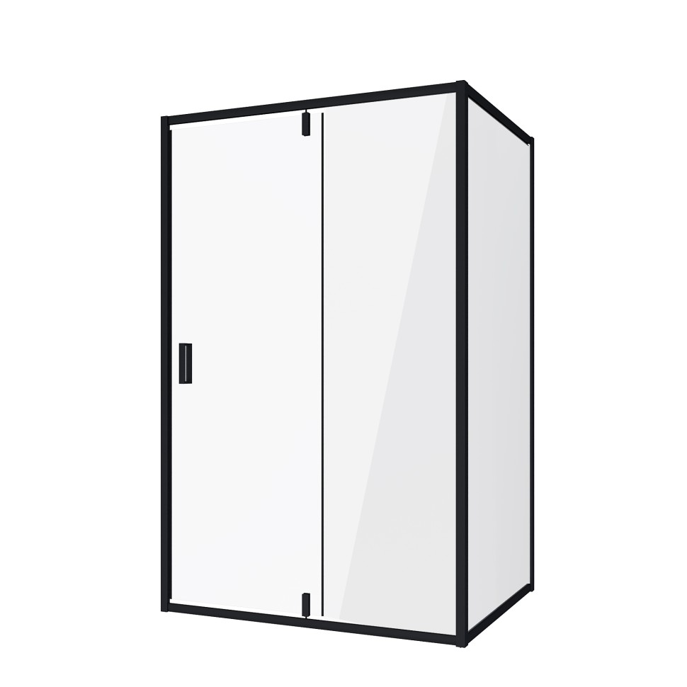 Душевое ограждение Niagara Nova NG-83-11AB-A90B (110х90х195) прямоугольник,черный,дверь распашная,стекло прозрачное,2 места