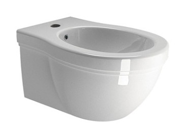 Биде подвесное GSI Classic 8765FR2111 550 мм х 370 мм, с отверстием под смеситель, с переливом, c креплением, цвет Белый глянцевый (старый артикул 8765111)