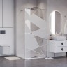 Душевая перегородка Niagara Nova NG-660-10 (100х195) хром,стекло прозрачное с рисунком,1 место
