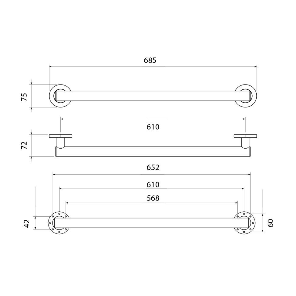 Поручень Timo Saona 13265/19 розовое золото