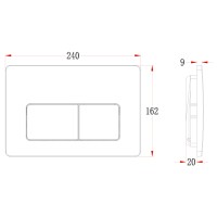 Кнопка смыва Veconi FLUSH V5, FLV5-CM, 240х162х9, пластик, хром матовый
