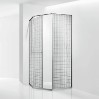 Душевой уголок RGW SV-82 "R" (Черная вуаль, 800x800)
