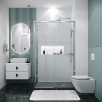 Душевое ограждение Grossman Style 100.K33.05.120.10.00-200.K33.05.100.10.00 (120х100х195) раздвижная,хром,стекло прозрачное,2 места