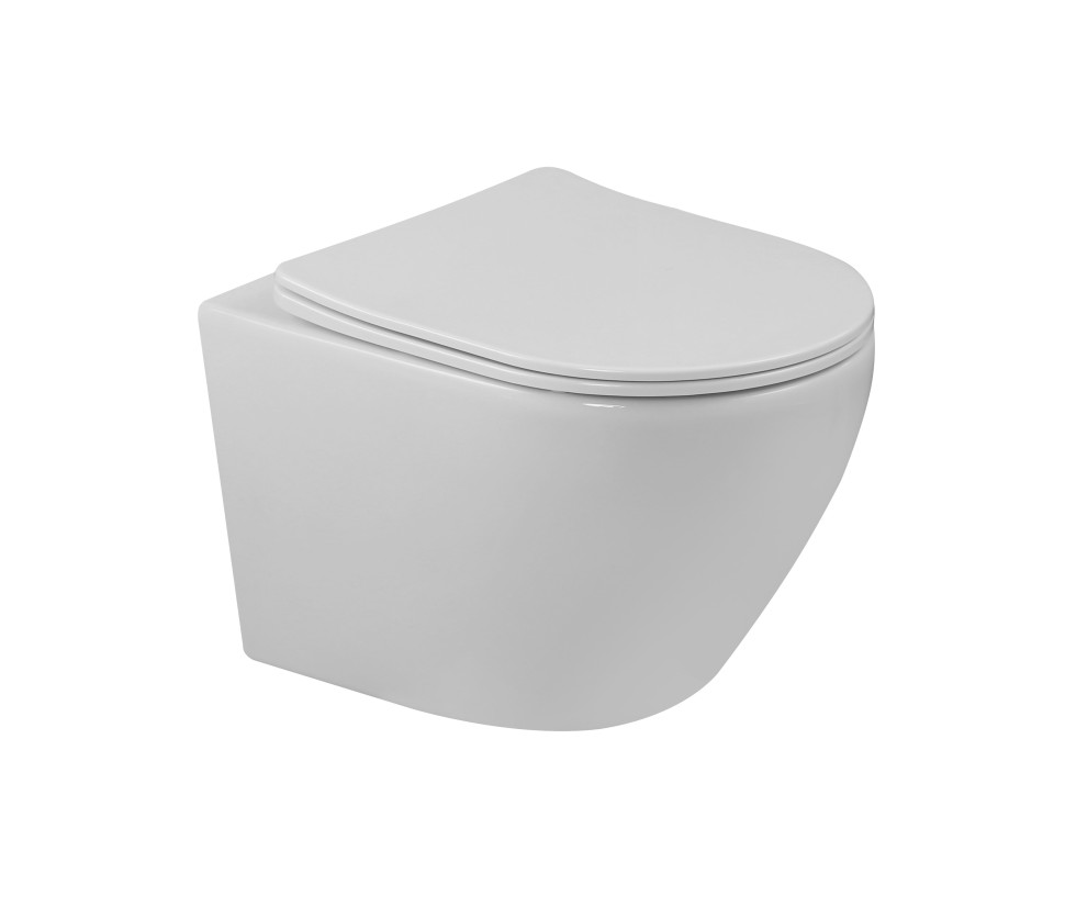 Унитаз подвесной MILLEAU Vortex MYL038SGW с микролифтом (белый глянец) / Tornado