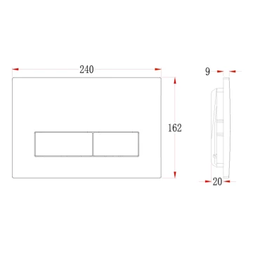 Кнопка смыва Veconi FLUSH V1, белый глянец