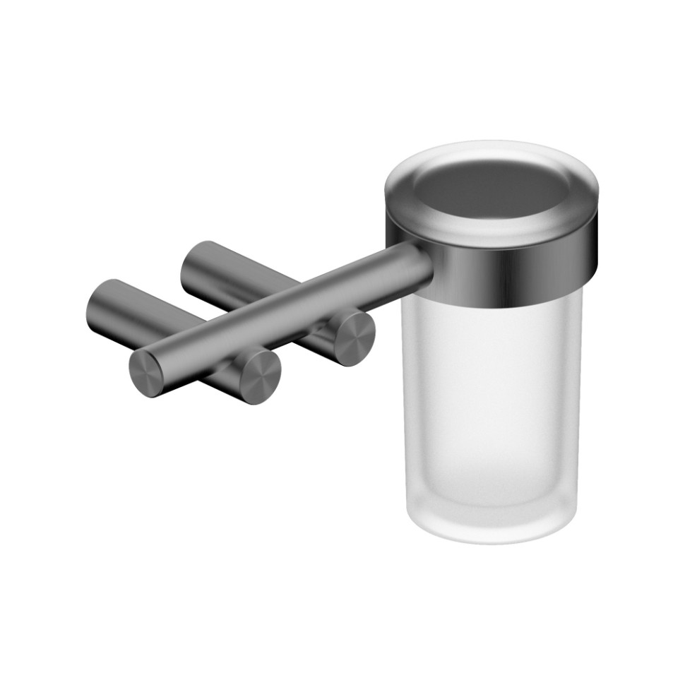 Стакан для зубных щеток с держателем ABBER Osten 316 AA1860BGG брашированная оружейная сталь