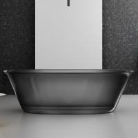 Прозрачная ванна ABBER Kristall AT9707Onyx черная