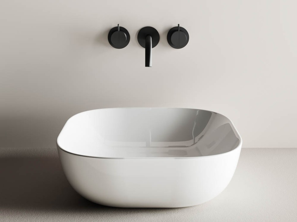 Умывальник чаша накладная квадратная Element 425x425x145мм