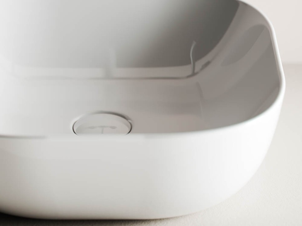 Умывальник чаша накладная квадратная Element 425x425x145мм