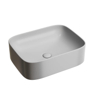 Умывальник чаша накладная прямоугольная (цвет Серый Матовый) Element 505x380x150мм