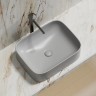 Умывальник чаша накладная прямоугольная (цвет Серый Матовый) Element 505x380x150мм