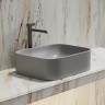 Умывальник чаша накладная прямоугольная (цвет Серый Матовый) Element 505x380x150мм
