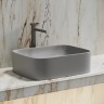 Умывальник чаша накладная прямоугольная (цвет Серый Матовый) Element 505x380x150мм