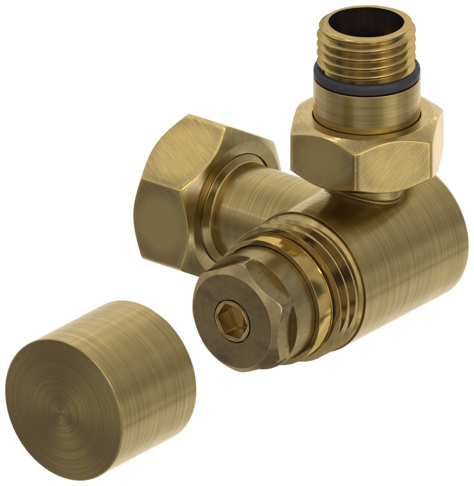 Вентиль 3D правый под шестигранник (G 1/2" НР х G 3/4" НГ)