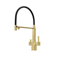 Смеситель для кухни SANCOS Moro с возможностью подключения фильтра для воды, цвет брашированное золото, PVD покрытие, арт. SC4006BG