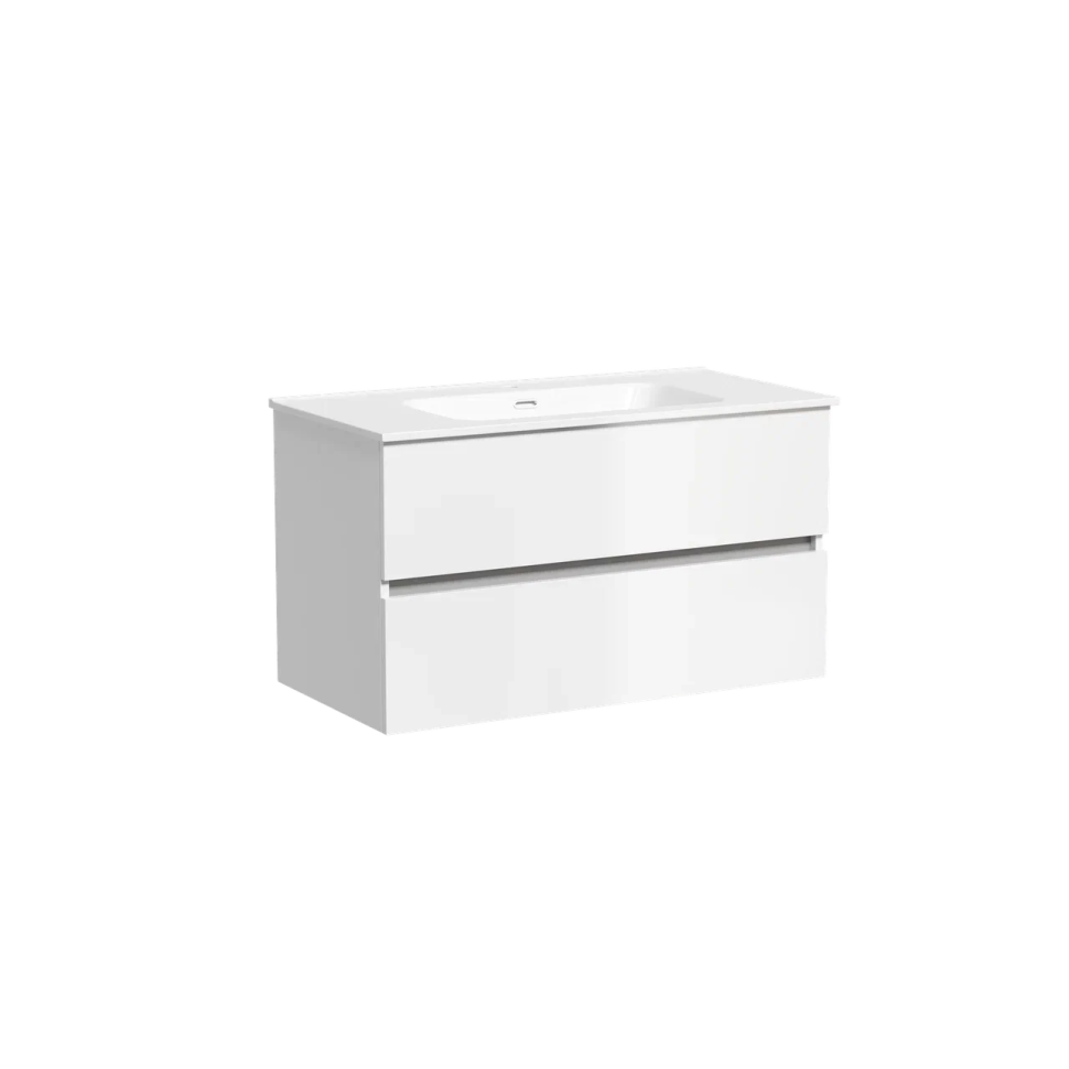 Тумба подвесная SANCOS Urban 890х450х550, c двумя ящиками оснащенными доводчиками, белый глянец , арт. UR90W