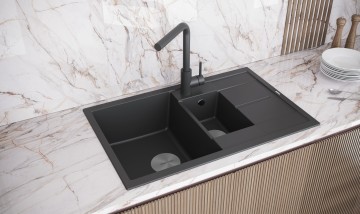 Смеситель для кухни TWIN, антрацит, Tw213622-AN, Paulmark