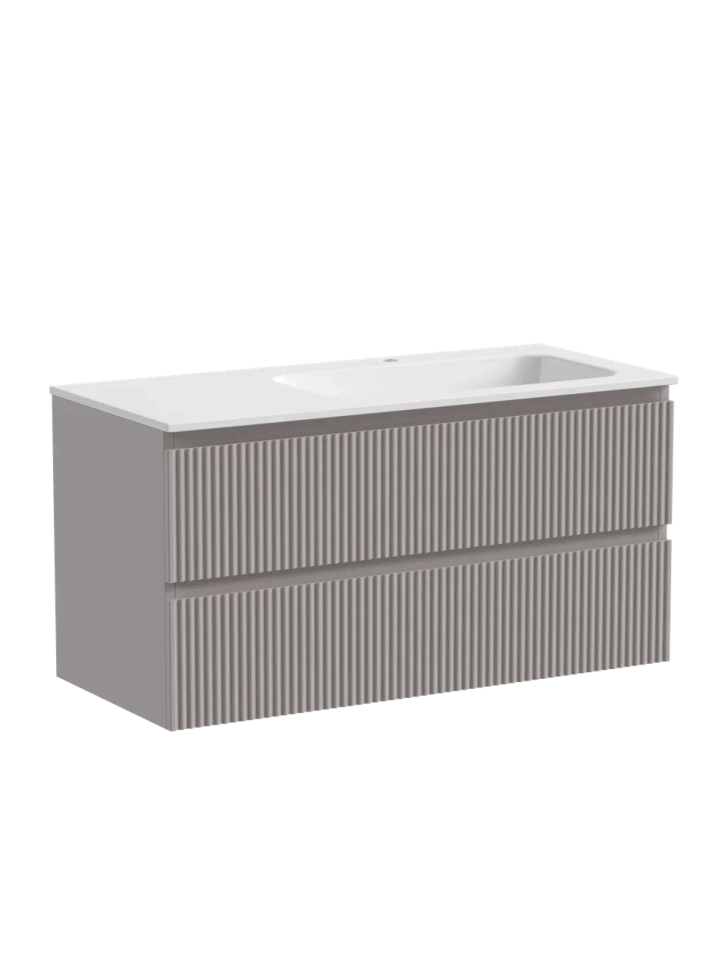 Тумба подвесная SANCOS Snob R правая 995х445х500, c двумя ящиками оснащенными доводчиками, Doha soft, арт.SNR100RSM