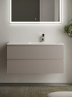 Тумба подвесная SANCOS Snob R правая 995х445х500, c двумя ящиками оснащенными доводчиками, Doha soft, арт.SNR100RSM