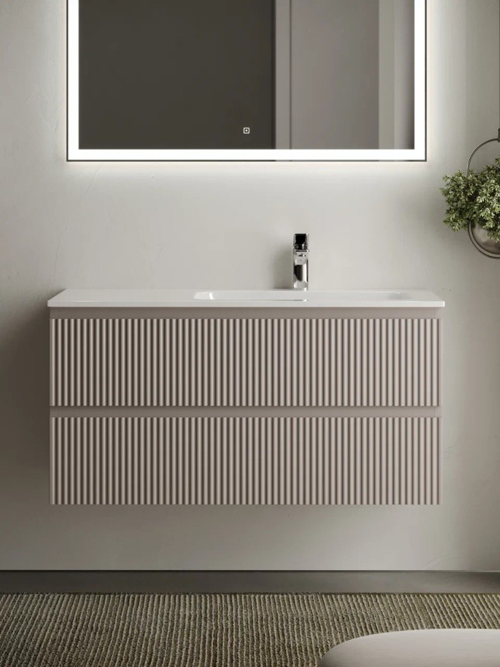 Тумба подвесная SANCOS Snob R правая 995х445х500, c двумя ящиками оснащенными доводчиками, Doha soft, арт.SNR100RSM