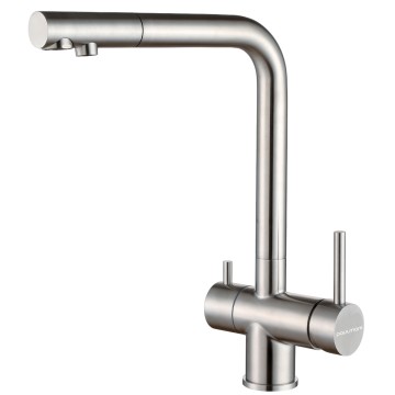 Смеситель для кухни SKALEN, брашированная сталь, Sk213020-BS, Paulmark