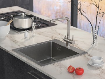 Смеситель для кухни SKALEN, брашированная сталь, Sk213020-BS, Paulmark