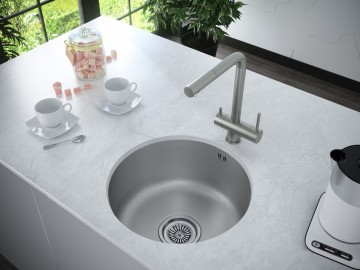 Смеситель для кухни SKALEN, брашированная сталь, Sk213020-BS, Paulmark