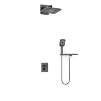 Душевой комплект Inspire VSFW-3I21MT4RGM встраиваемый, термостат, двухрежимный, вороненая сталь