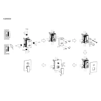 AQM8808GM Savona Встраиваемый смеситель на 2 потр. в комплекте с внутр. частью, металл