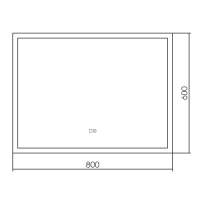 AQM9104 800х600 Зеркало с подсветкой и подогревом