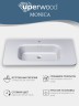 Раковина для ванной 80 см, Uperwood Monica, белая глянцевая