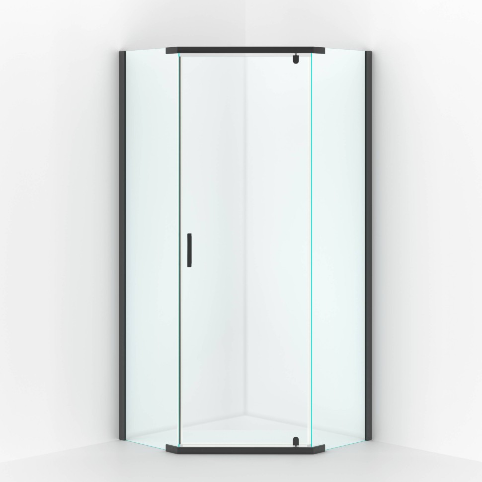 Душевой уголок BERGES SOLO T Black 1000х1000