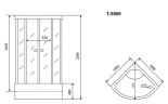 Timo Comfort T-8800 Fabric Glass душевая кабина 100*100*220