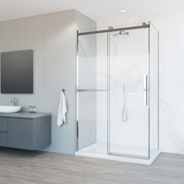 Душевой уголок Комо Софт (Como Soft) VSR-1CS8013CL, 1300*800, хром, стекло прозрачное
