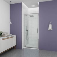 Душевая дверь Veconi Ottimo P30 CH, 900x1900, хром, стекло прозрачное